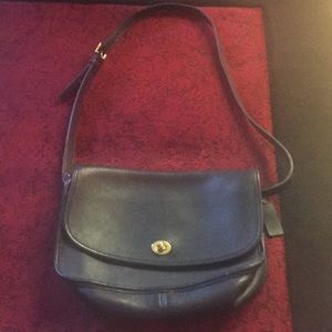 Coach vintage black leather bag